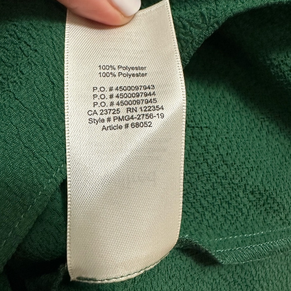 Aritzia Wilfred Emerald Ruffle Blouse - Picture 3 of 4